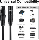 Xlr Cable 3 Ft 4 Pack  Premium Xlr Male To Female Microphone Patch Cables 3 Pin