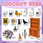 53pcs 1 12 Witchy Mini House Kit Halloween Dollhouse Miniatures Set Decor