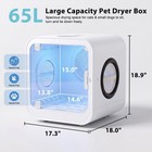 70l Auto Pet Dryer Box For Cats And Small Dogs  Quiet 40db Cat Dryer Box