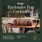 Barillio Bartender Kit Bag With Cocktail Shaker Set - With Tools  Silver 