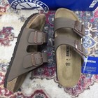 New Birkenstock Arizona Mocha Birkibuc Cork Footbed Unisex Sandals Size 37-45