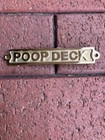 Shore House Brass Sign   Poop Deck Door Plaque  Nautical Ship Boat Beach Small