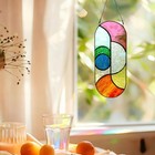 Geometric Design Style Suncatchers Stained Glass Window Panel beautiful Fairshap