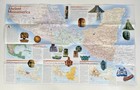 Vintage 1997 National Geographic Map Ancient Mesoamerica Maya Aztec Palenque