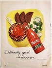 1953 Hunt s Tomato Catsup Ketchup Advertisement Condiments Beans Dwll4