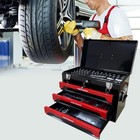 Tool Box tool Set 3-drawer Metal Toolbox Portable Tool Chest Organizer Workshop