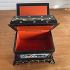 Vintage Russian Palekh Lacquer Box Double Deck 2-tier Troika Artist Signed