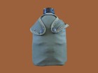 French Military Oversize Airborne Style Canteen With Cup   Cover 48 Ounce 