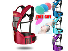 Ergonomic Kangaroo Baby Carrier Backpack With Hip Seat Front And Back Free Gift