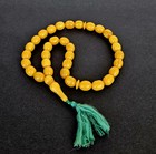Vintage Bakelite Butterscotch Marbled Catalin Faturan Tasbih Prayer Beads