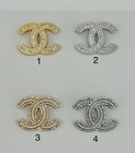 Fashion Luxury Letter Design Rhinestone pearl Brooch Gold Silver New