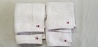 Tommy Hilfiger Th Set Of 4 White Soft Hand Towels 100  Cotton - 12 x12 