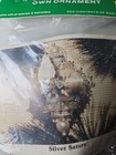 Merri Mac Satin Ball Sequin Bead Vtg Christmas Ornament Kit Silver Saturn  87-11