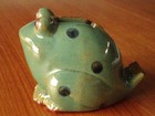 Vintage Green Ceramic Frog Tape Dispenser Made In Japan Takahashi Mint Condition