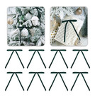 2 Set Velvet Christmas Bows Khaki 8pc Green 24pc Holiday Tree Decor