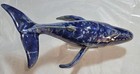 Blue Humpback Whale Ceramic Sculpture On An Acrylic Pedestal  Ships Ppd2u  