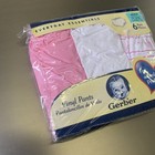 Vintage 6 Pack Girls Pink Gerber Vinyl Pants Diaper Covers Medium 13-18 Lbs New