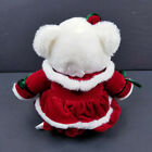 Dan Dee Christmas Bear Plush Stuffed Animal Teddy Toy White Multicolor Dress 12 
