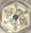 2024 Canada  20 Silver 1 Oz Blue Crystal Snowflake  Pcgs Reverse Pr70 Fdoi         