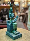 Ancient Egyptian Antiquities Statue Of Goddess Isis Breastfeeding Horus Vintage