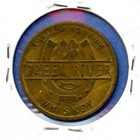 It s Lucky To Drink Green River Whiskey 1 25  Coin Good Luck Token Medal