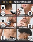 Beard Trimmer For Men  Waterproof Electric Razor  Grooming Kit   Stainless Steel