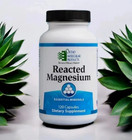 Magnesium Supplement 120 Capsules Reacted Magnesium Mineral Support Ortho