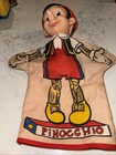 Disney Pinocchio Hand Puppet Vintage Gund Original Doll Plastic Cloth Excellent