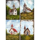 A4 Paper Decoupage The Four Churches Vintage Decoupage Queen Same Day Shipping