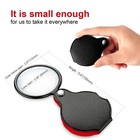 2pcs 5x Mini Pocket Magnifier Glass  Small Folding Magnifying 5x  Clear 