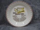 Watkins Pie Dish Cheese Cake Recipe Round Ceramic 10 3 4  Diameter 1981 Vintage