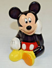 Vintage 80s Mickey Minnie Mouse Salt And Pepper Shakers Glossy Ceramic 4  Tall