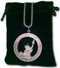Cut Coin Necklace Skull Statue Of Liberty Gothic Zombie Nyc Hobo Nickel Dollar