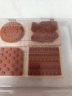 Stampin Up Boho Backgrounds Set Of 4 Wooden Rubber Stamps 