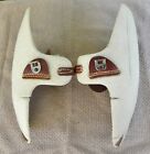Feather-weight White Felt Knee arm Boots Standardbred Harness Horse Racing Sz L