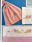Vintage Embroidery Transfer Patterns Mccalls 1954 Towels Sheets Pillowcases Nos