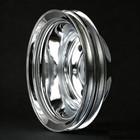 305 350 Small Block Chevy 2 Groove 2v V-belt Chrome Pulleys Set Long Water Pump