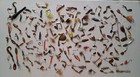 Vintage Fishing Lure Lot Over 100 Lures Heddon paul Bunyan mepps  more