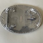 200 Years Eagle Belt Buckle Large Oval Silver Tone Western Award Design Usa Ok