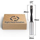 1 4  Right Hand Brad Point Boring Bit  5 Pack  - 10mm Shank - Yonico 43214r-5pk