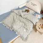 Aojim Muslin Cotton Kids Duvet Cover 1piece Blue Floral Soft Breathable Toddler