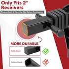 Adjustable Trailer Hitch 2 Inch Receiver 6  Drop With Hook Tri-ball Heavy Duty
