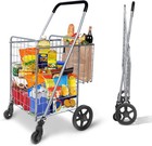Extra Large Collapsible 115l Utility Cart With Heavy-duty Wheels - Easy Assembly