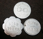 3 Different Hawaii Hi School Milk Lunch Token