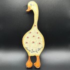 Vintage Folk Art Wooden Goose Wall Hanging Home Sweet Home Cottagecore Decor