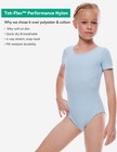Girls Ballet Dance Short Sleeve Leotard Toddler Kids Gymnastics Ballerina Out   