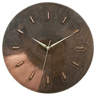 Mid Century Modern Rusty Patina Copper Metal Wall Clock Art Deco Wall Art Decor