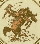 Vintage Wallace China Restaurant Ware Westward Ho Rodeo Coaster Set Lot Of 4