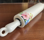 Vintage Ceramic Rolling Pin Floral China 14 5 Inch