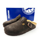 Birkenstock Boston Mocha Suede Leather Soft Footbed Clog Men s And Women s Shoes